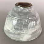 Japanese Ceramic Rice Bowl Vtg Chawan Pottery Gray White Yakimono Donburi PP493