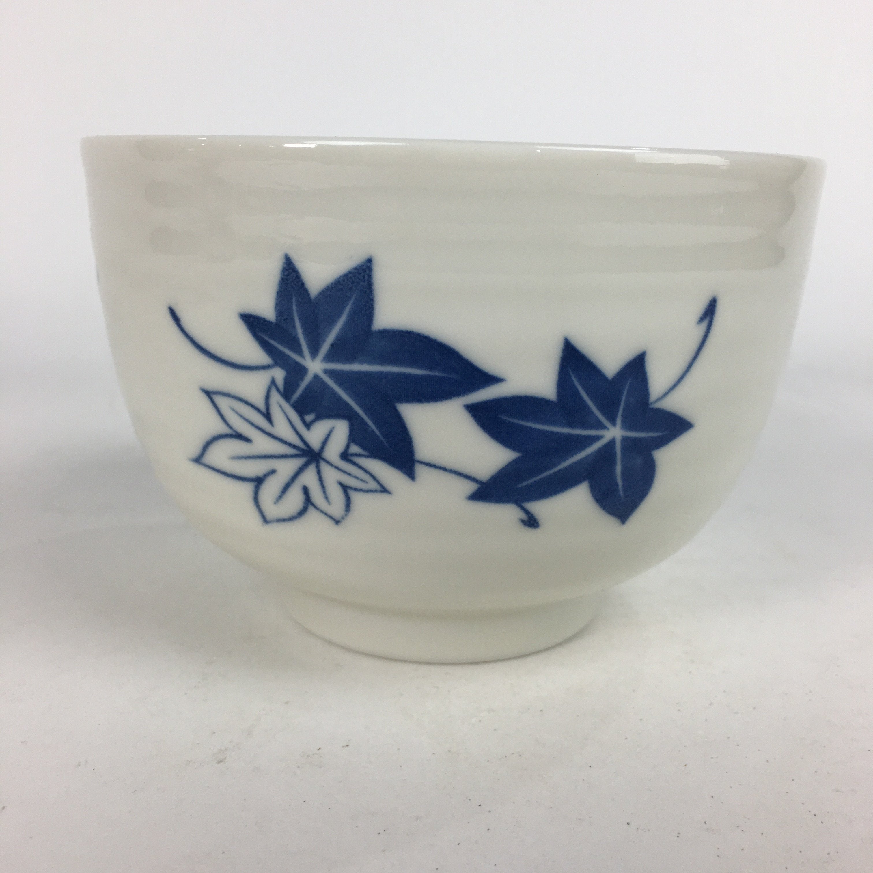 Japanese Ceramic Rice Bowl Vtg Chawan Pottery White Yakimono Donburi PP547