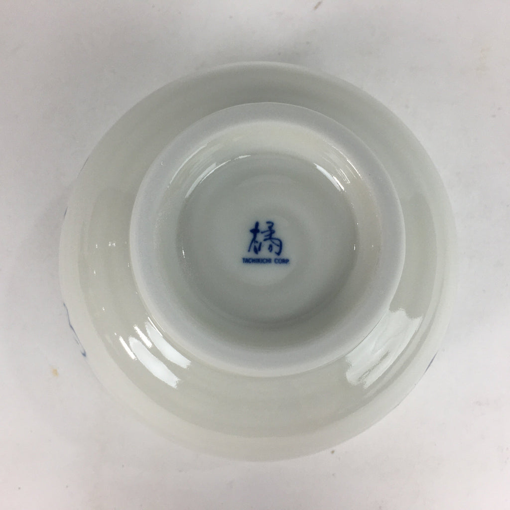 Japanese Ceramic Rice Bowl Vtg Chawan Pottery White Yakimono Donburi PP547