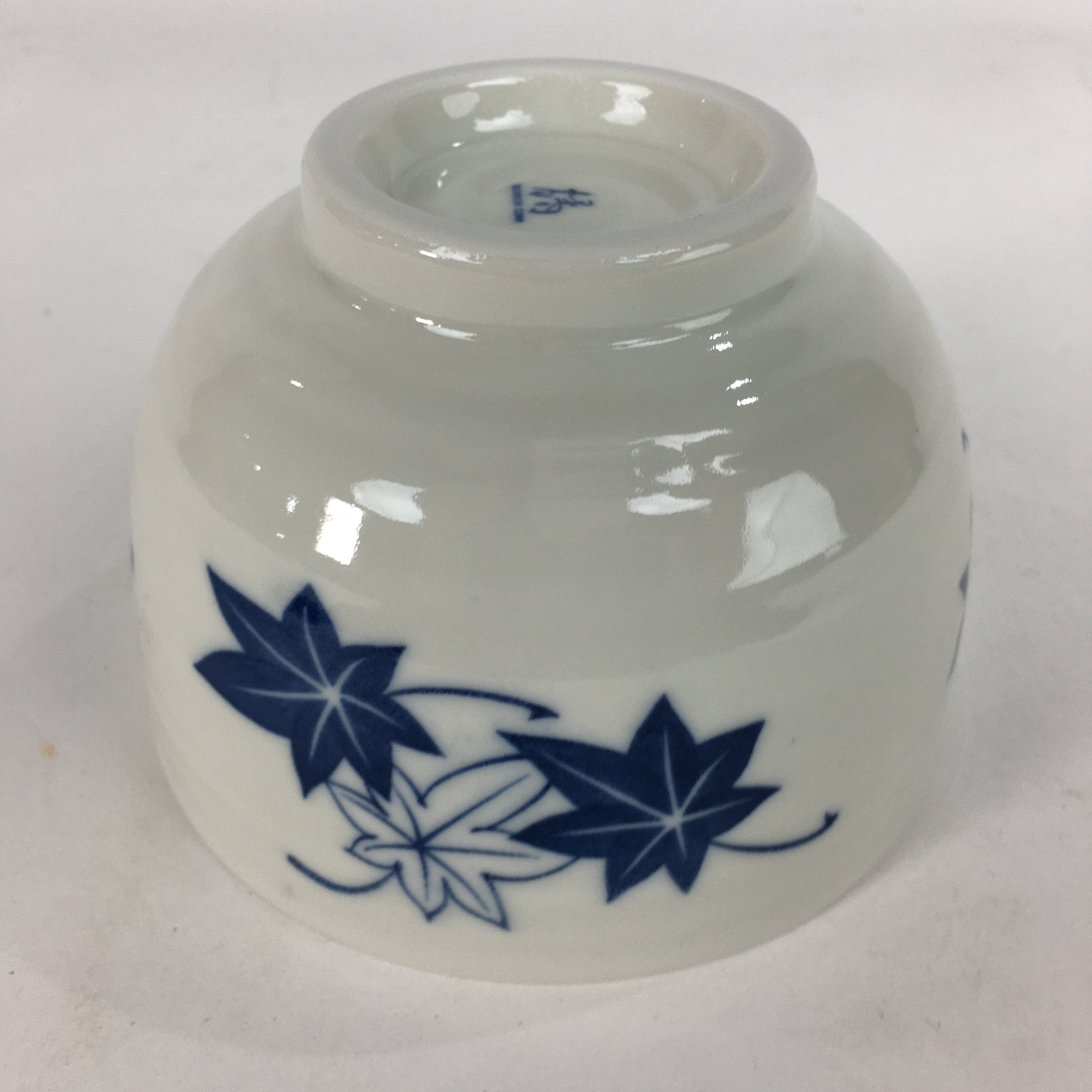 Japanese Ceramic Rice Bowl Vtg Chawan Pottery White Yakimono Donburi PP547