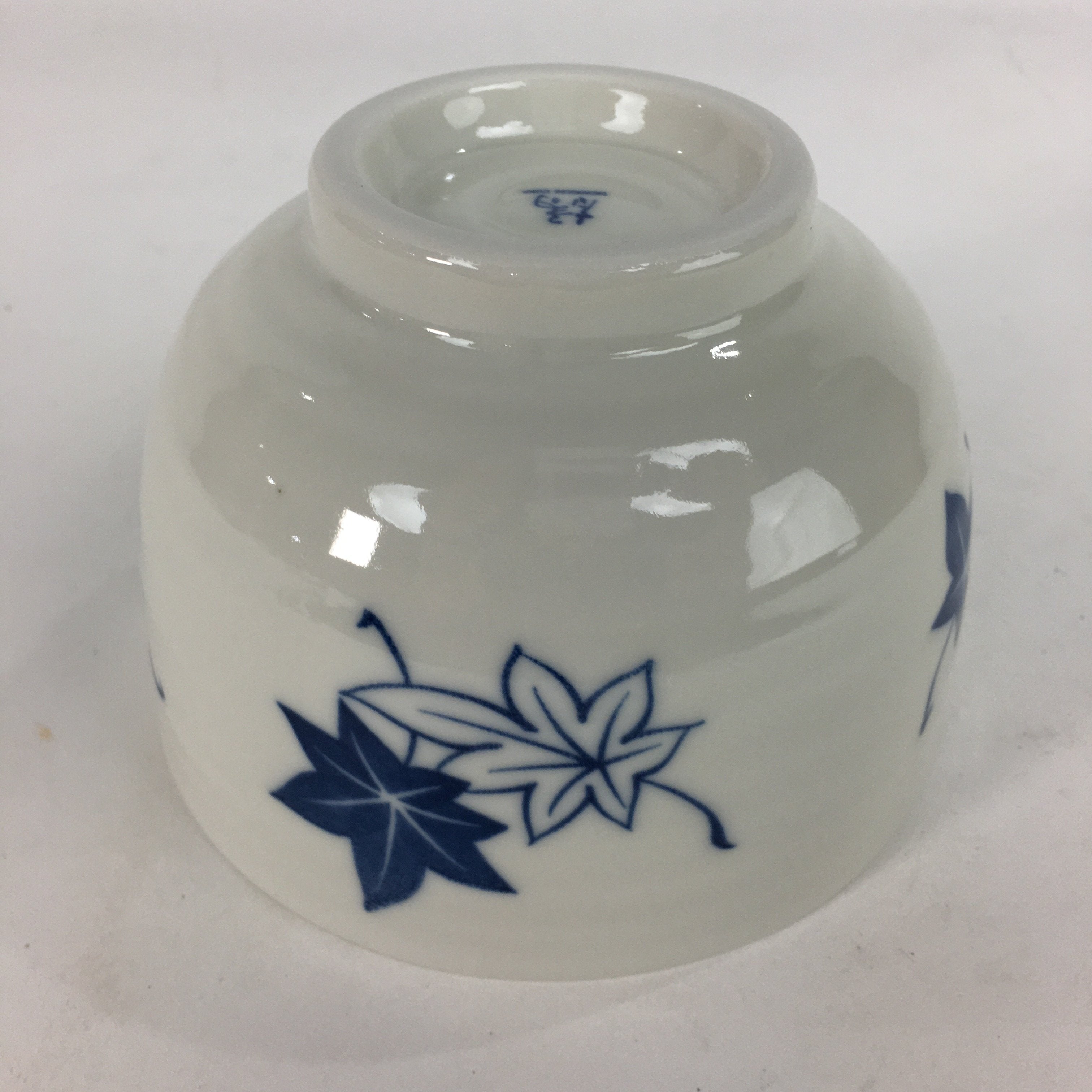 Japanese Ceramic Rice Bowl Vtg Chawan Pottery White Yakimono Donburi PP547