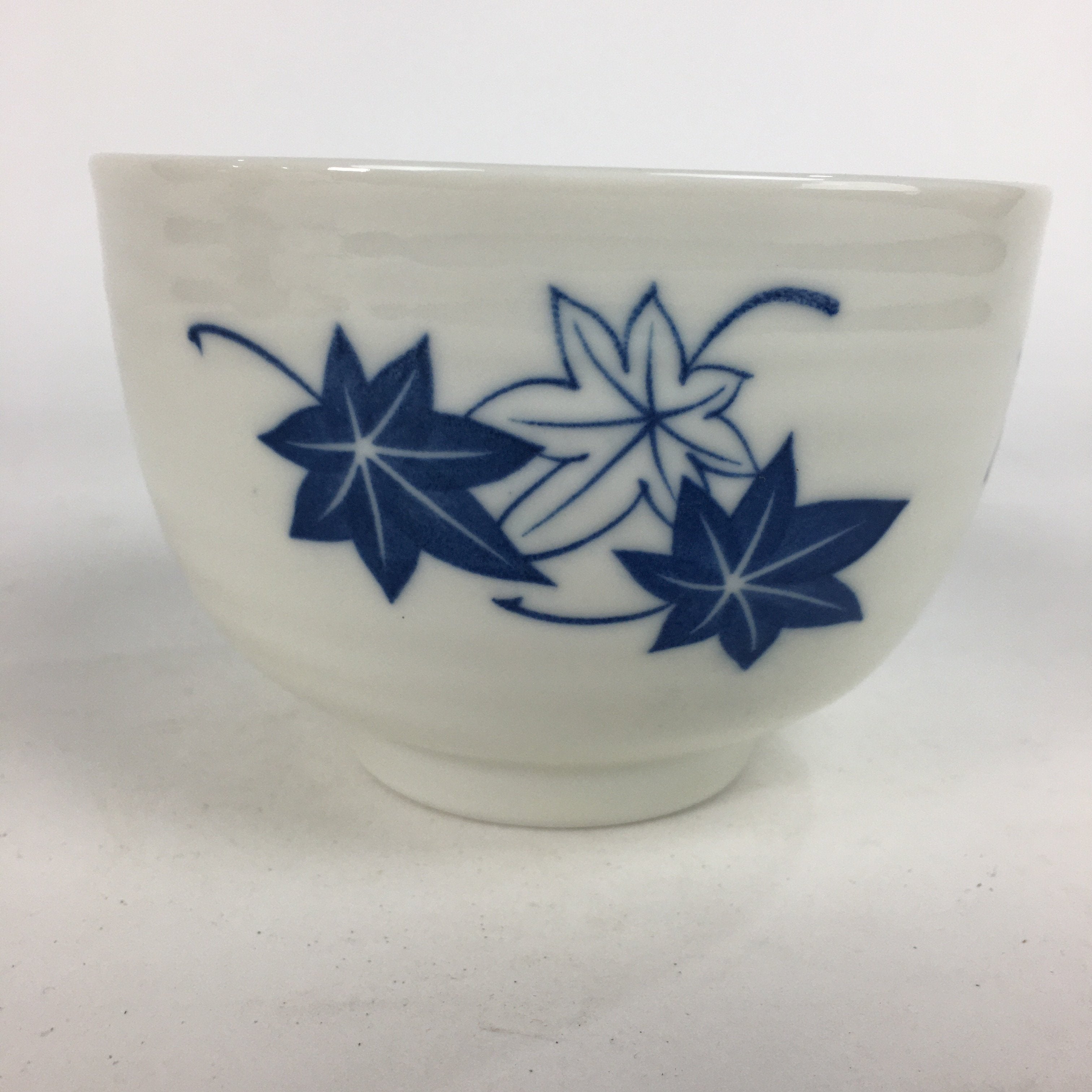 Japanese Ceramic Rice Bowl Vtg Chawan Pottery White Yakimono Donburi PP548