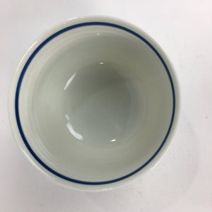 Japanese Ceramic Rice Bowl Vtg Chawan Pottery White Yakimono Donburi PP548
