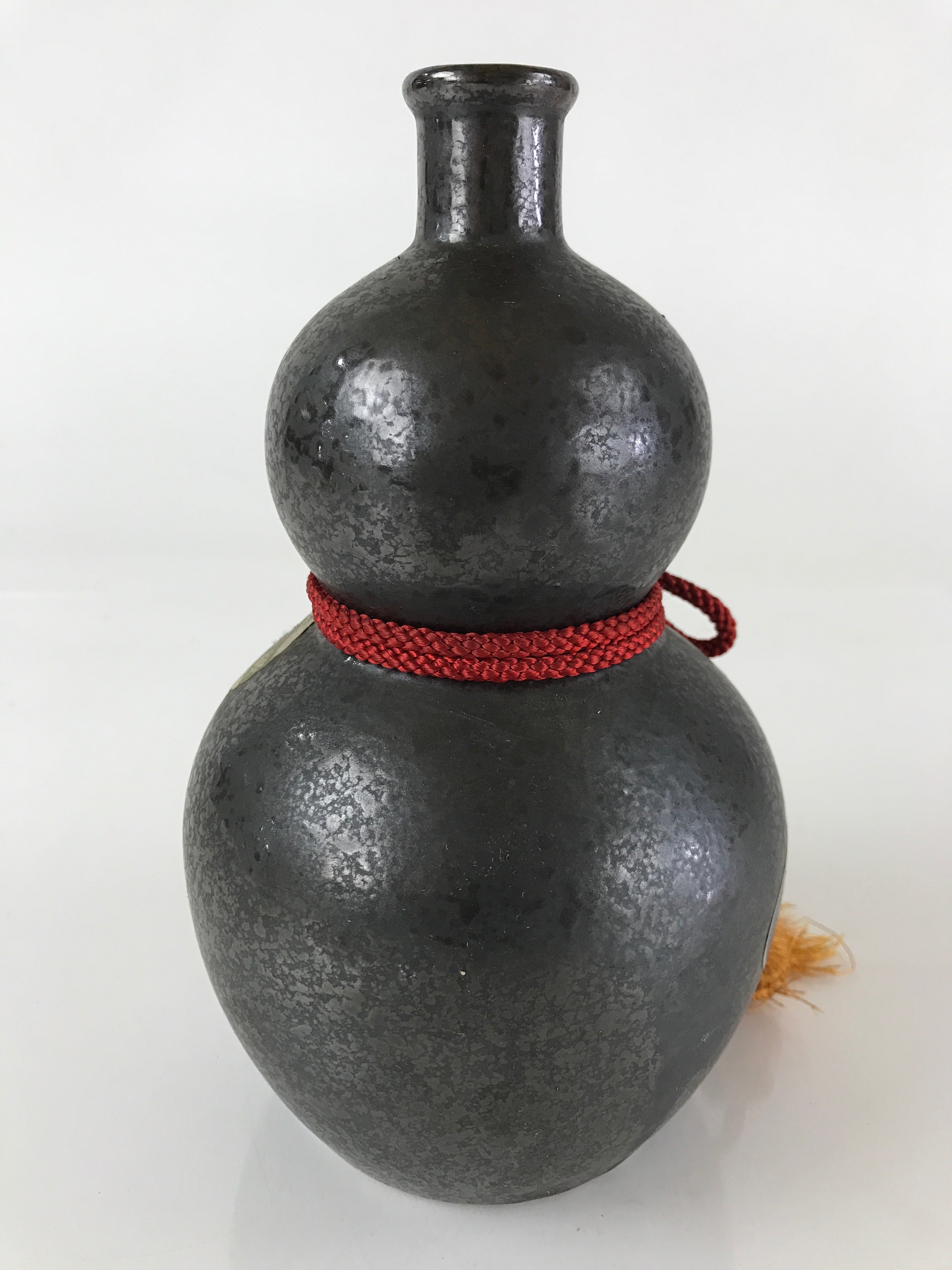 Japanese Ceramic Sake Bottle Sake Cup Set Vtg Pottery Gourd Hyotan TS461