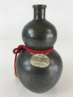 Japanese Ceramic Sake Bottle Sake Cup Set Vtg Pottery Gourd Hyotan TS461