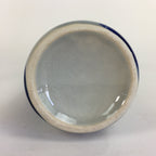 Japanese Ceramic Sake Bottle Tokkuri Vtg Pottery Blue Hand Drawn Picture TS261