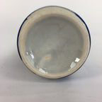 Japanese Ceramic Sake Bottle Tokkuri Vtg Pottery Blue Hand Drawn Picture TS267