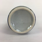 Japanese Ceramic Sake Bottle Tokkuri Vtg Pottery Blue Hand Drawn Picture TS269