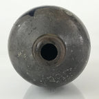 Japanese Ceramic Sake Bottle Tokkuri Vtg Pottery Brown Hand-Written Kanji TS486