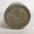Japanese Ceramic Sake Bottle Tokkuri Vtg Pottery Gray Hand-Written Kanji TS275