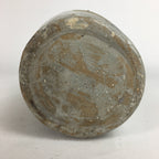 Japanese Ceramic Sake Bottle Tokkuri Vtg Pottery Gray Hand-Written Kanji TS278