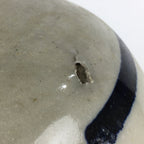 Japanese Ceramic Sake Bottle Tokkuri Vtg Pottery Gray Hand-Written Kanji TS407