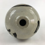 Japanese Ceramic Sake Bottle Tokkuri Vtg Pottery Gray Hand-Written Kanji TS408