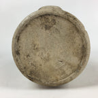 Japanese Ceramic Sake Bottle Tokkuri Vtg Pottery Gray Hand-Written Kanji TS409