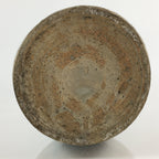 Japanese Ceramic Sake Bottle Tokkuri Vtg Pottery Gray Hand-Written Kanji TS421