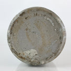 Japanese Ceramic Sake Bottle Tokkuri Vtg Pottery Gray Hand-Written Kanji TS454