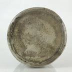 Japanese Ceramic Sake Bottle Tokkuri Vtg Pottery Gray Hand-Written Kanji TS477