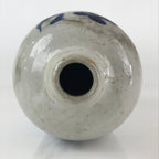 Japanese Ceramic Sake Bottle Tokkuri Vtg Pottery Gray Hand-Written Kanji TS479
