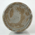 Japanese Ceramic Sake Bottle Tokkuri Vtg Pottery Gray Hand-Written Kanji TS480