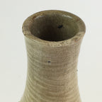 Japanese Ceramic Sake Bottle Vtg Beige Horizontal Stripes Tokkuri TS425