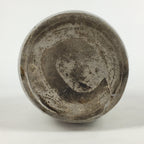 Japanese Ceramic Sake Bottle Vtg Kayoi Tokkuri Gray Black Neck TS406