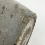 Japanese Ceramic Sake Bottle Vtg Kayoi Tokkuri Gray Black Neck TS406