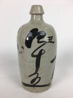 Japanese Ceramic Sake Bottle Vtg Kayoi Tokkuri Hand-Written Kanji TS291