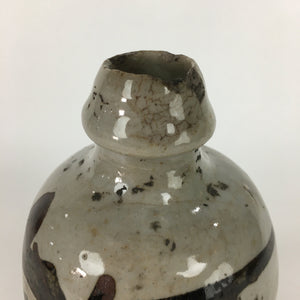 Japanese Ceramic Sake Bottle Vtg Kayoi Tokkuri Hand-Written Kanji TS292