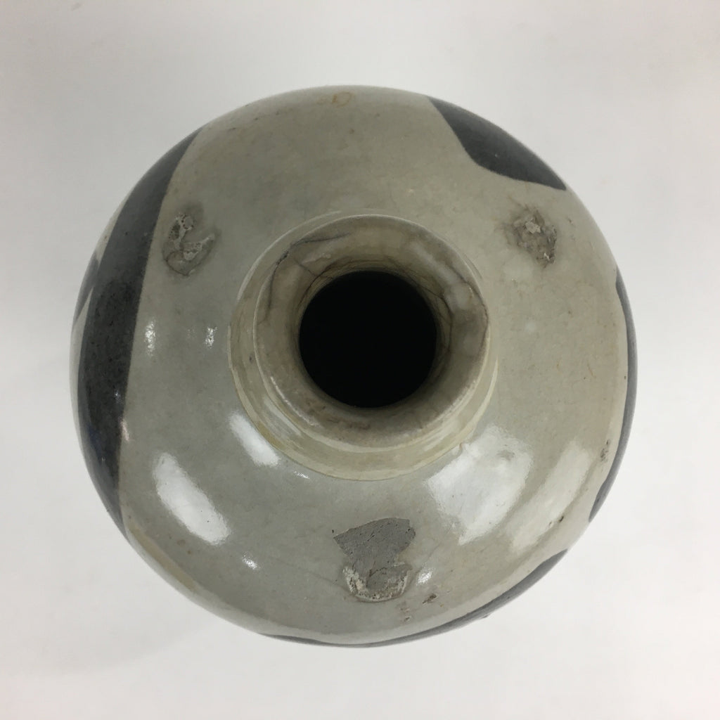 Japanese Ceramic Sake Bottle Vtg Kayoi Tokkuri Hand-Written Kanji TS305