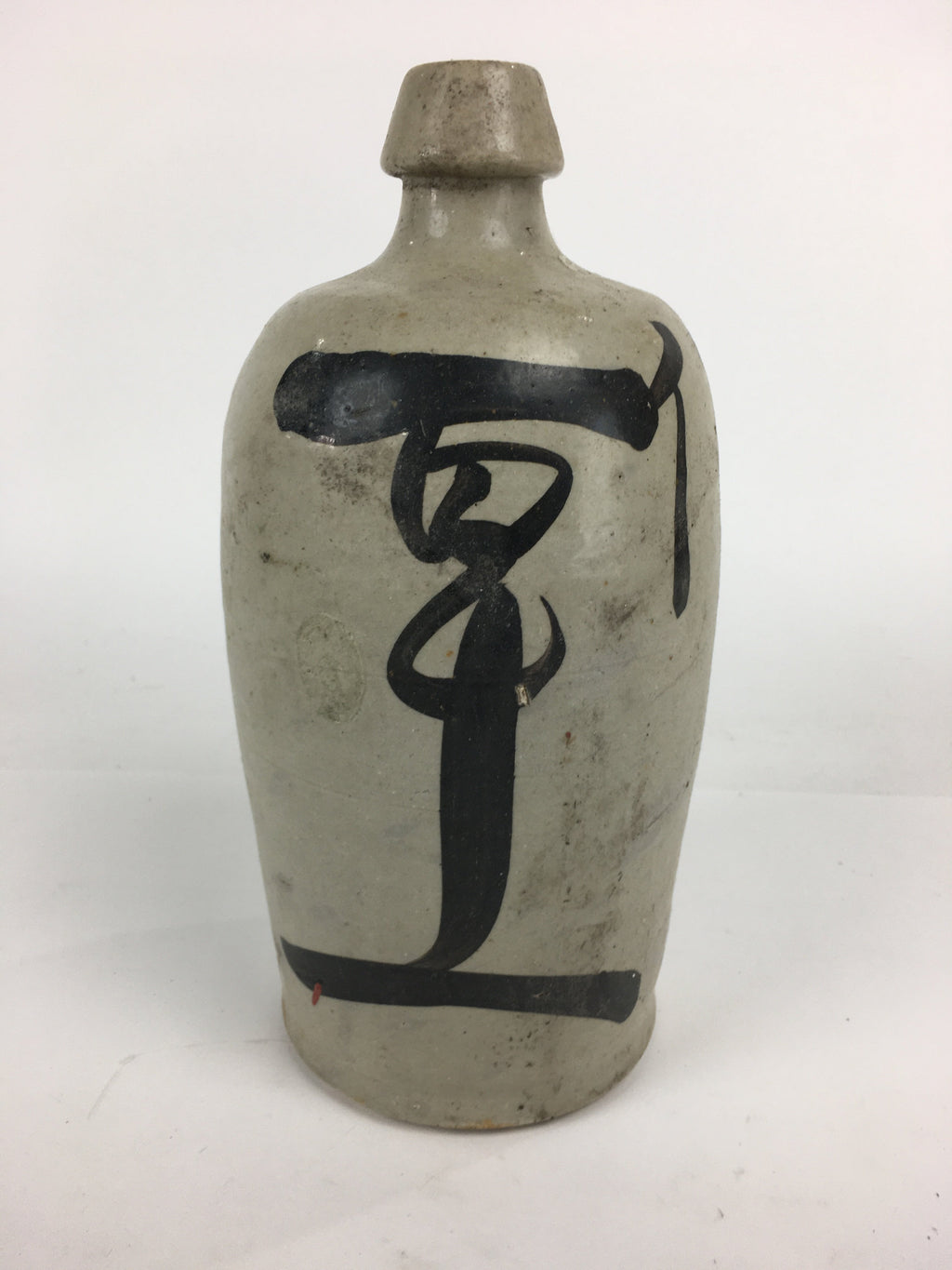 Japanese Ceramic Sake Bottle Vtg Kayoi Tokkuri Hand-Written Kanji TS306