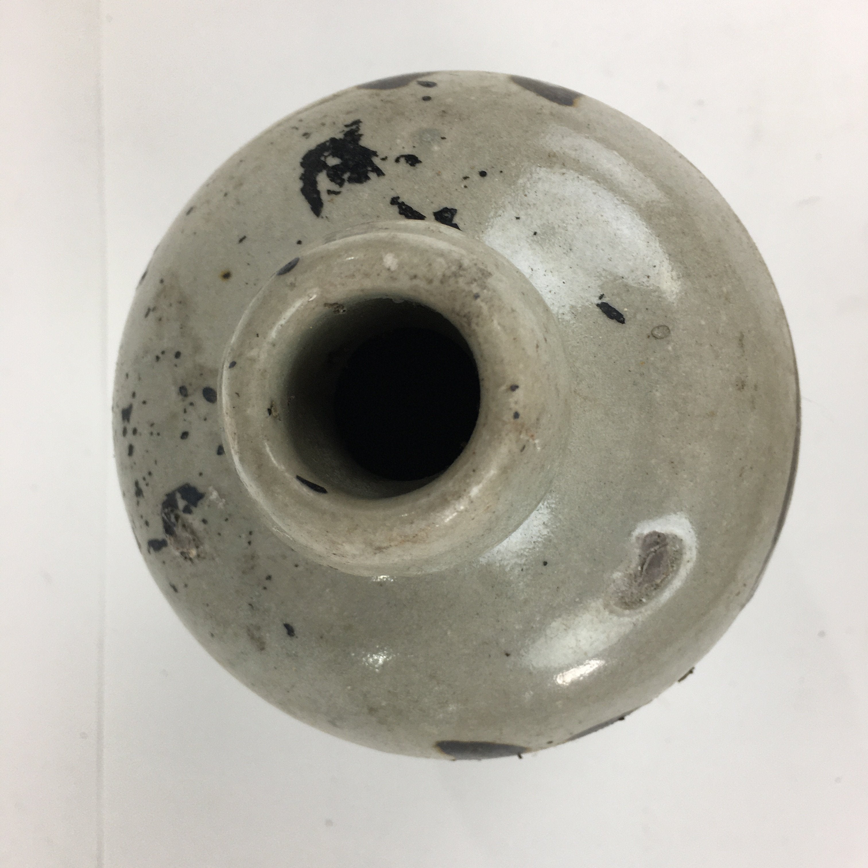Japanese Ceramic Sake Bottle Vtg Kayoi Tokkuri Hand-Written Kanji TS308