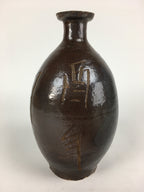 Japanese Ceramic Sake Bottle Vtg Kayoi Tokkuri Hand-Written Kanji TS313