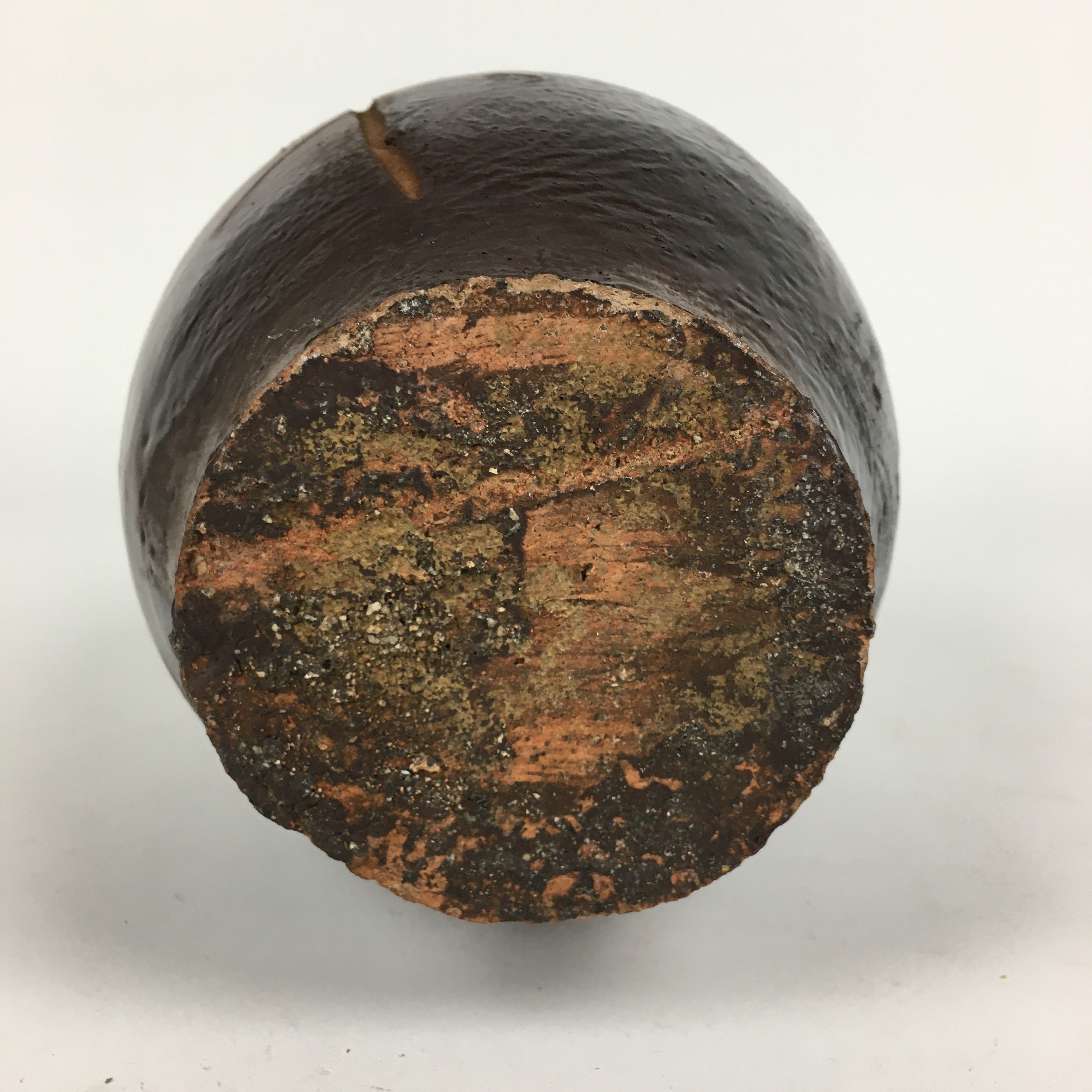 Japanese Ceramic Sake Bottle Vtg Kayoi Tokkuri Hand-Written Kanji TS313