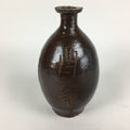 Japanese Ceramic Sake Bottle Vtg Kayoi Tokkuri Hand-Written Kanji TS313
