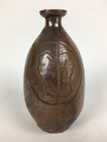 Japanese Ceramic Sake Bottle Vtg Kayoi Tokkuri Hand-Written Kanji TS315