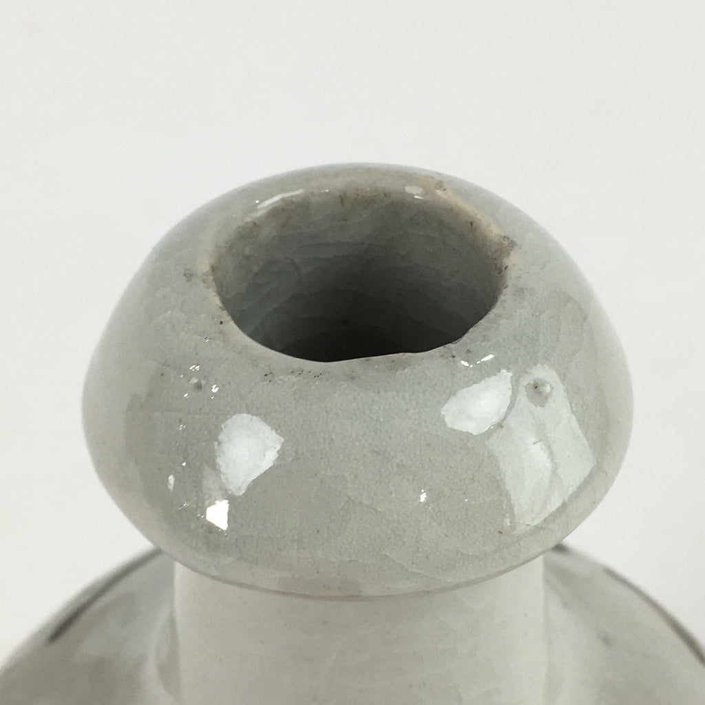 Japanese Ceramic Sake Bottle Vtg Kayoi Tokkuri Hand-Written Kanji TS405