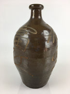 Japanese Ceramic Sake Bottle Vtg Kayoi Tokkuri Hand-Written Kanji TS416