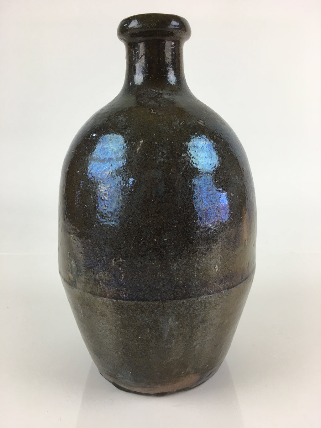 Japanese Ceramic Sake Bottle Vtg Kayoi Tokkuri Hand-Written Kanji TS418