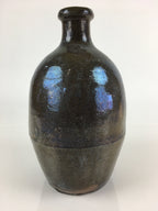 Japanese Ceramic Sake Bottle Vtg Kayoi Tokkuri Hand-Written Kanji TS418