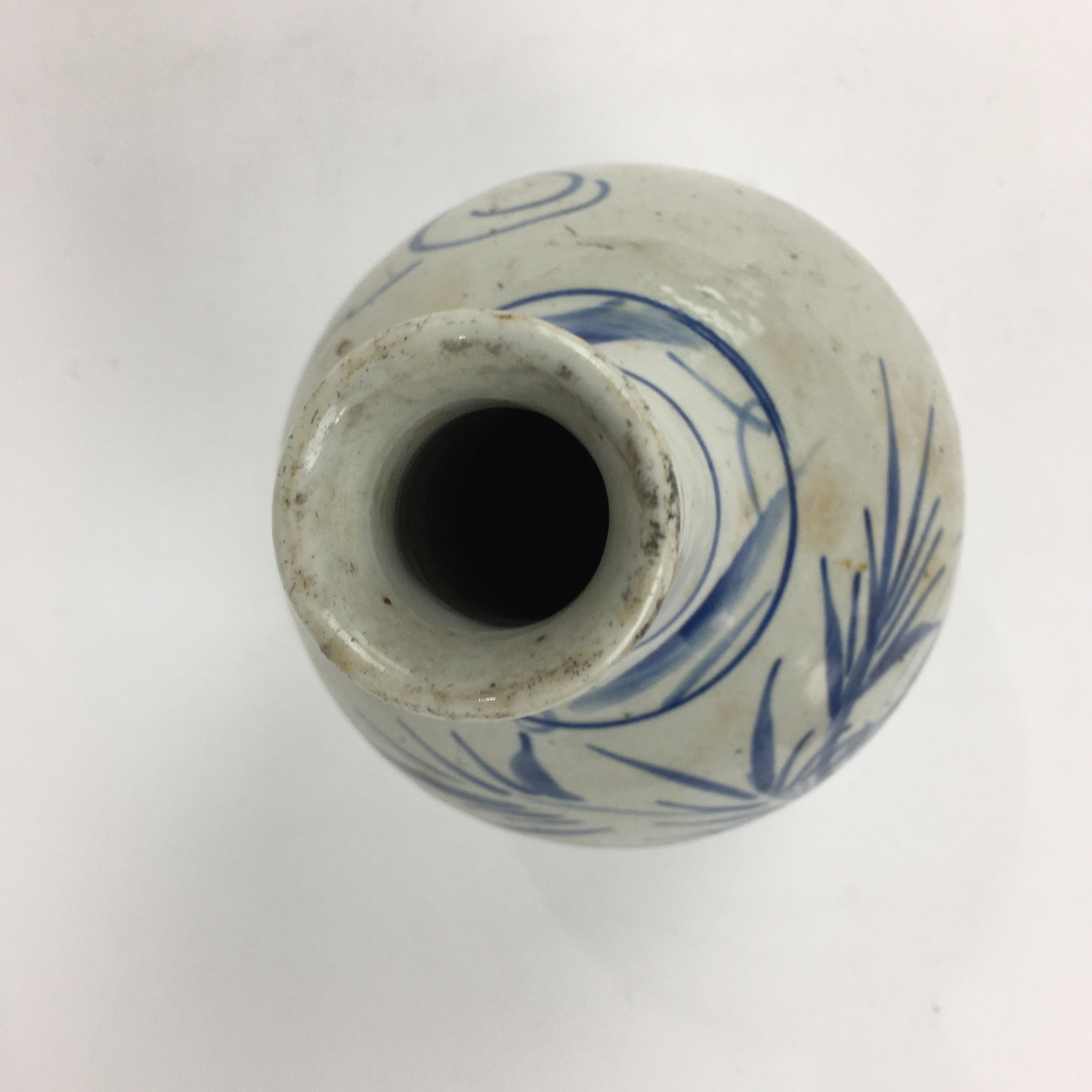 Japanese Ceramic Sake Bottle Vtg Kayoi Tokkuri Koimari Ware TS404