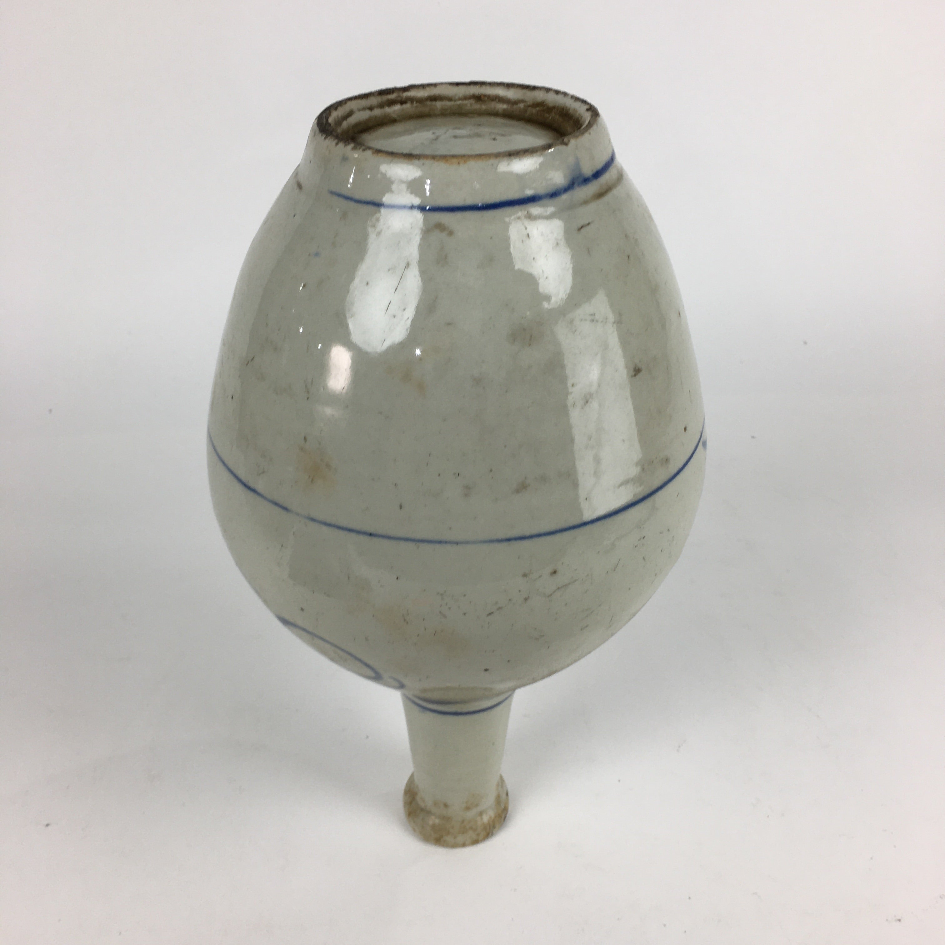 Japanese Ceramic Sake Bottle Vtg Kayoi Tokkuri Koimari Ware TS404