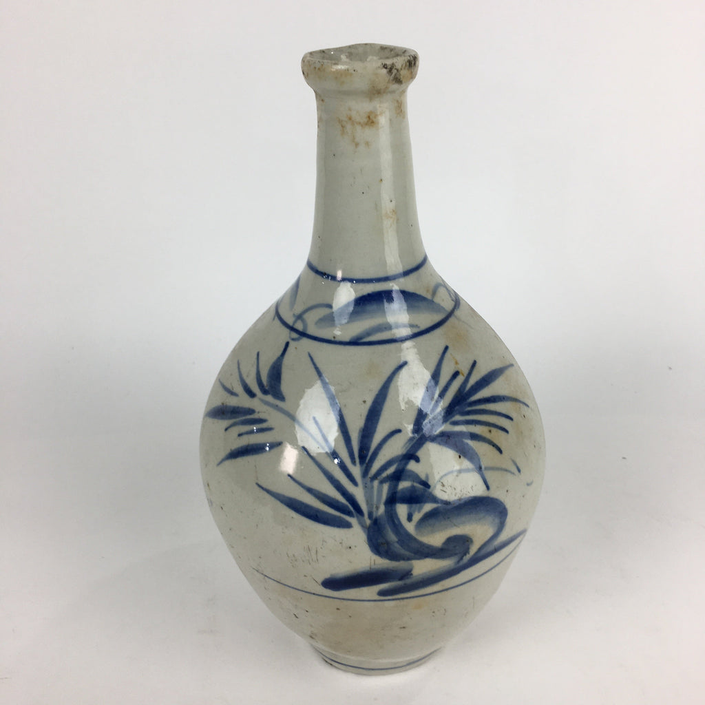 Japanese Ceramic Sake Bottle Vtg Kayoi Tokkuri Koimari Ware TS404