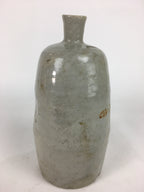 Japanese Ceramic Sake Bottle Vtg Kayoi Tokkuri Non-writing Gray Pottery TS300