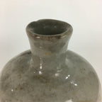 Japanese Ceramic Sake Bottle Vtg Kayoi Tokkuri Non-writing Gray Pottery TS300