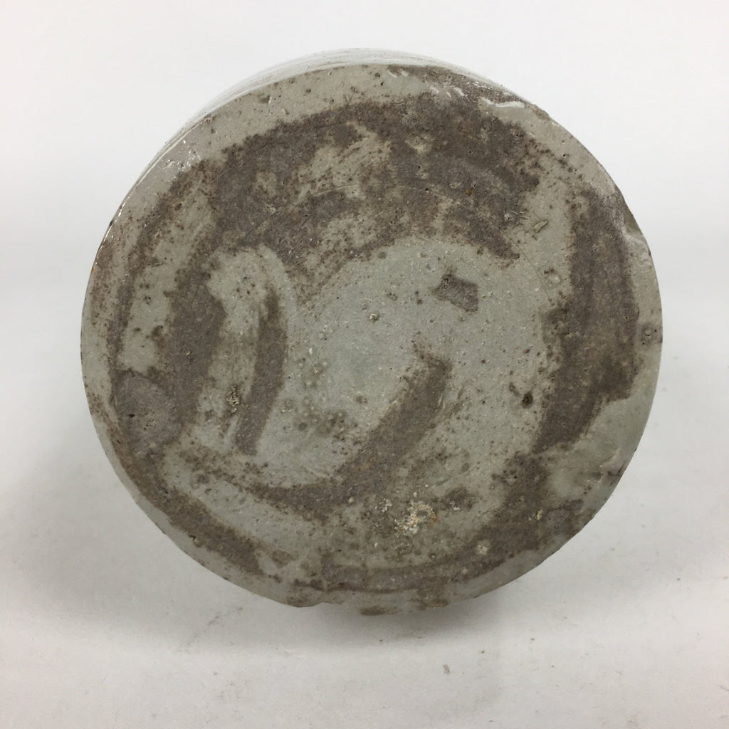 Japanese Ceramic Sake Bottle Vtg Kayoi Tokkuri Non-writing Gray Pottery TS300
