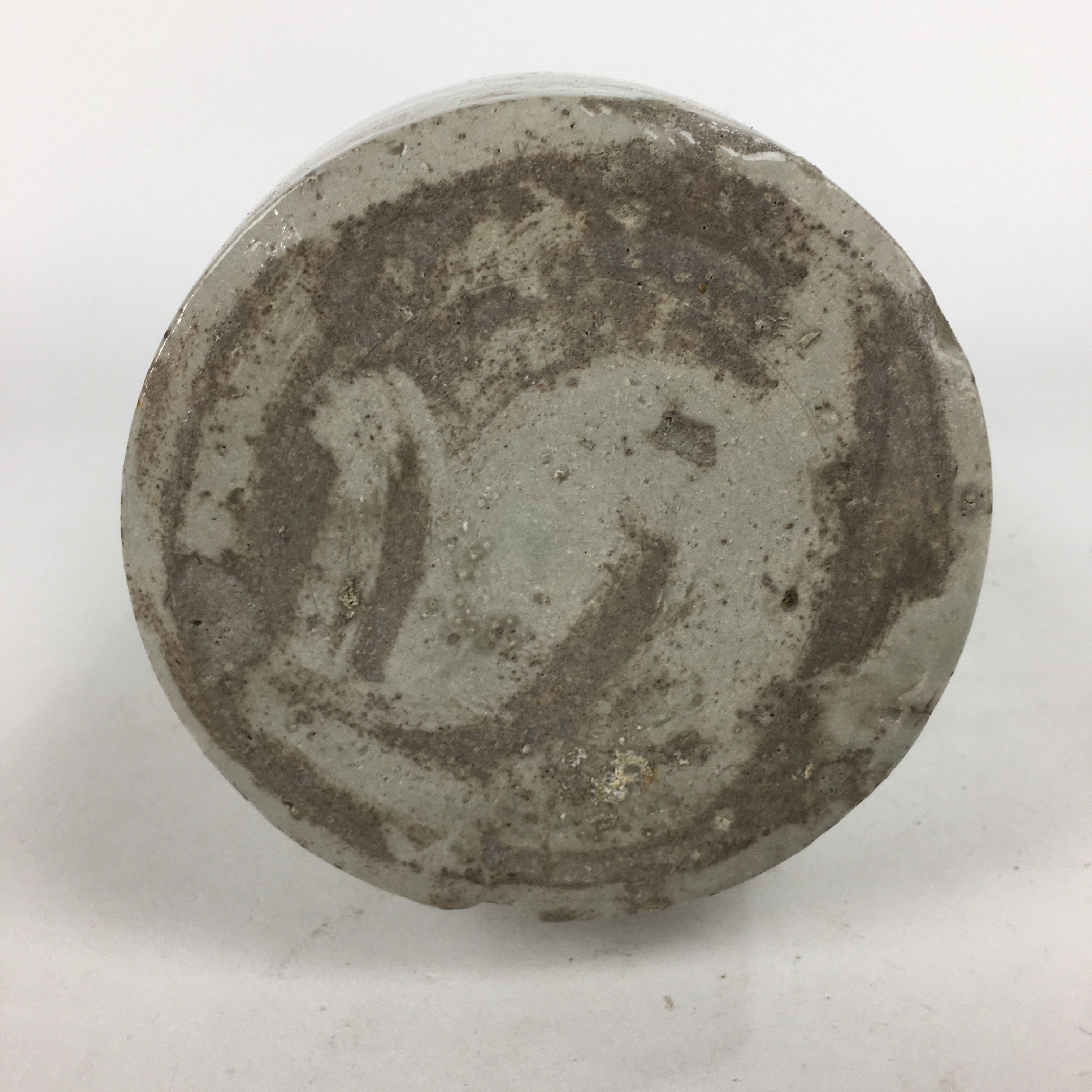 Japanese Ceramic Sake Bottle Vtg Kayoi Tokkuri Non-writing Gray Pottery TS300