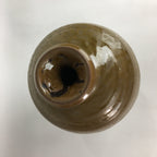Japanese Ceramic Sake Bottle Vtg Kayoi Tokkuri Pottery Brown yakimono TS279