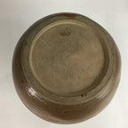 Japanese Ceramic Sake Bottle Vtg Kayoi Tokkuri Pottery Brown yakimono TS279
