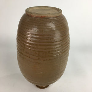 Japanese Ceramic Sake Bottle Vtg Kayoi Tokkuri Pottery Brown yakimono TS279