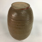 Japanese Ceramic Sake Bottle Vtg Kayoi Tokkuri Pottery Brown yakimono TS279